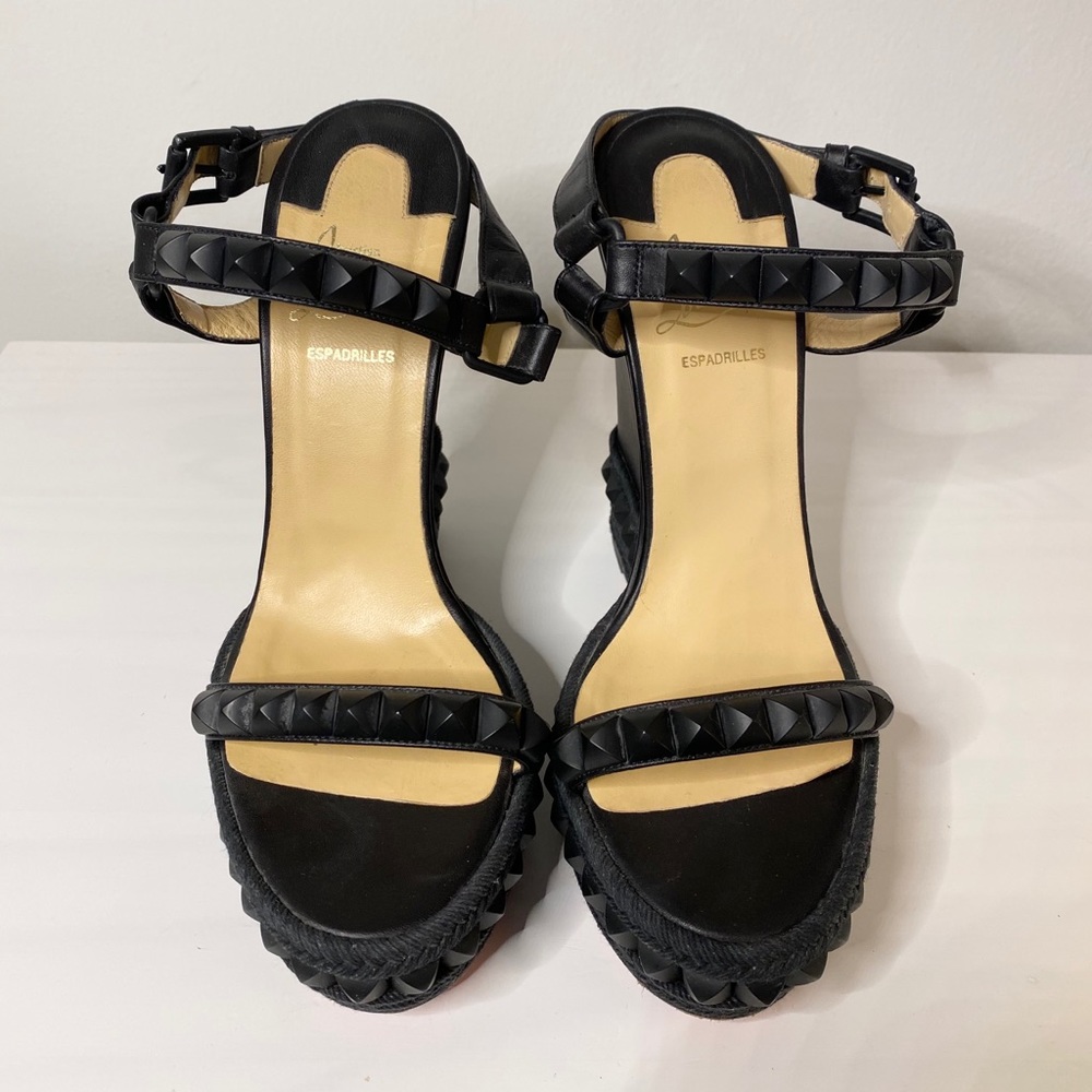 Christian Louboutin Calfskin Rope Cataclou wedges